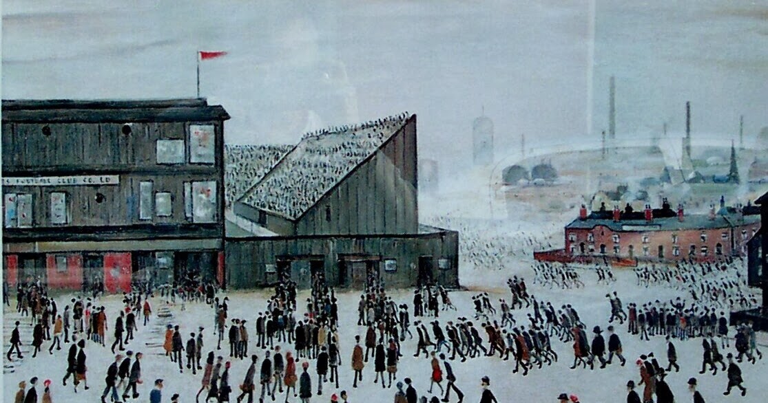 LS Lowry. Matchstick men, football match.