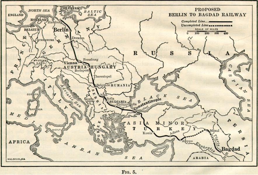 Planned Berlin to Baghdad Railway